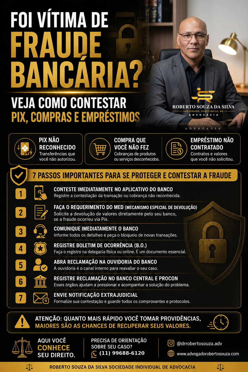 Fraude bancária: como contestar Pix, compras e empréstimos não reconhecidos